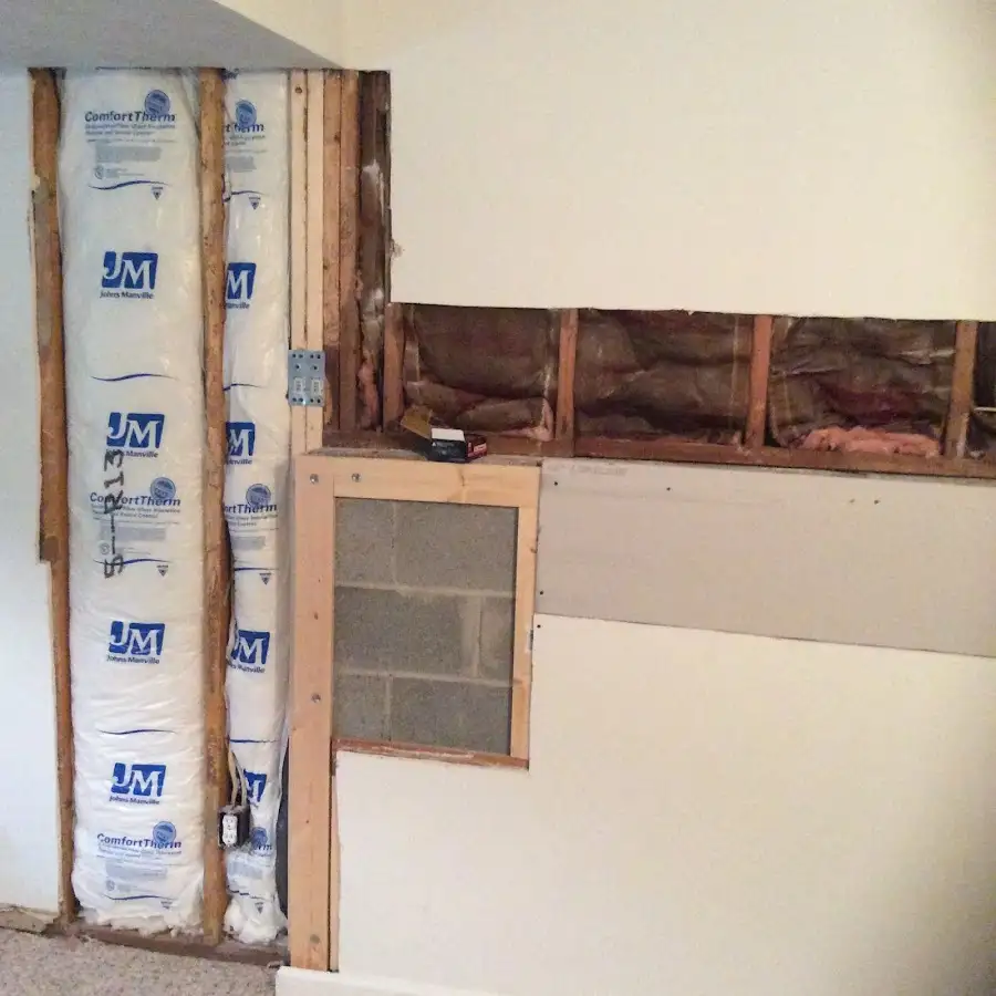 Wall insulation replacement during Contents Cleaning & Restoration in Woodbury